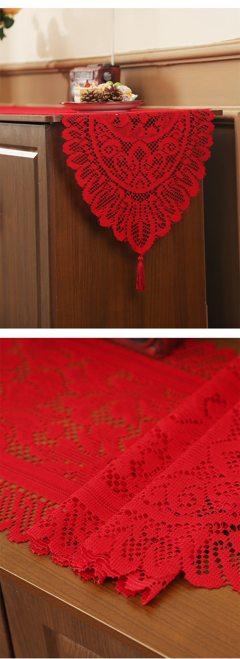 Weihnachtstischläufer-Set – Stoffdekor im nordischen Stil für Esstisch, Couchtisch und TV-Ständer (Weihnachtsdekor)_voghion.com