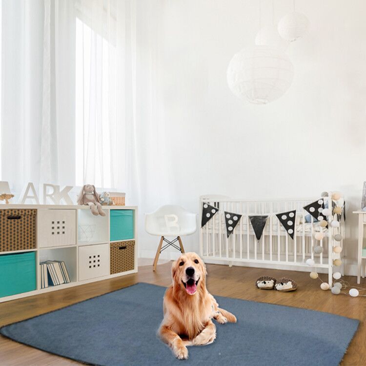 Tapis de cage pour chien gris réutilisable, lavable, anti-fuite, forte absorption, pour petite, moyenne et grande taille_voghion.com
