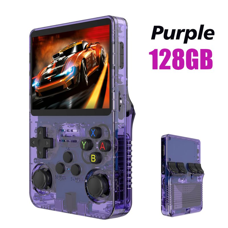 128G R36S Retro Handheld Video Game Console Linux System 3.5 Inch IPS Screen R35s Pro Portable Pocket Video Player 64GB Games_voghion.com