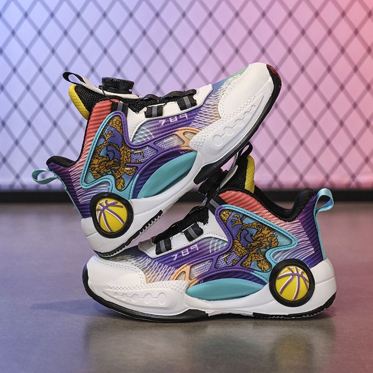 Children's New Practical Sports Basketball Shoes Mesh Breathable Girls Boys Middle And Big Kids Summer_voghion.com