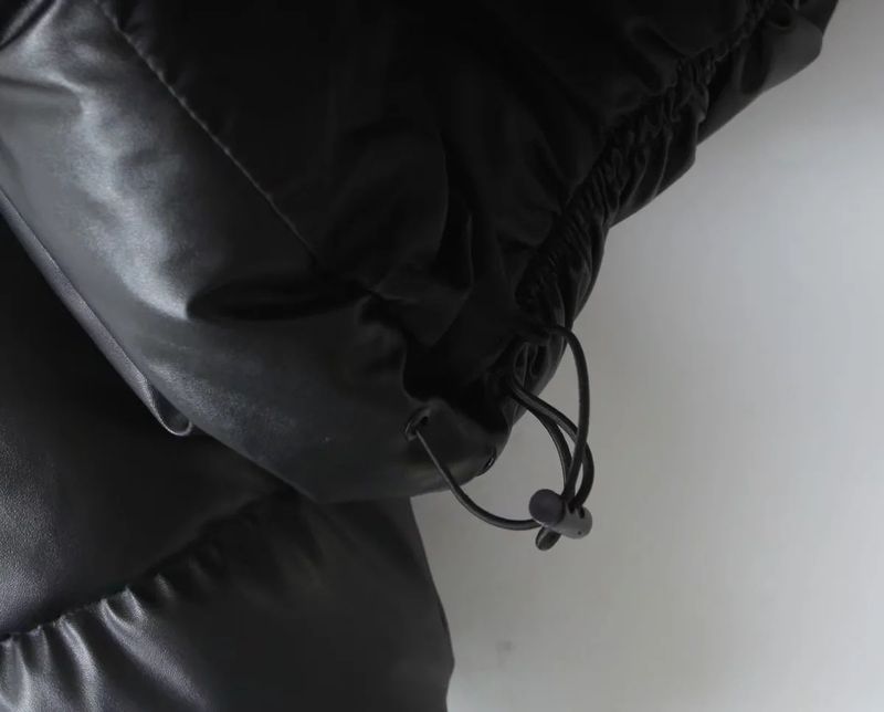 Women's clothing Women's cotton coat new stand-up collar zipper pocket thickened warm cotton coat 8AS2305A_voghion.com