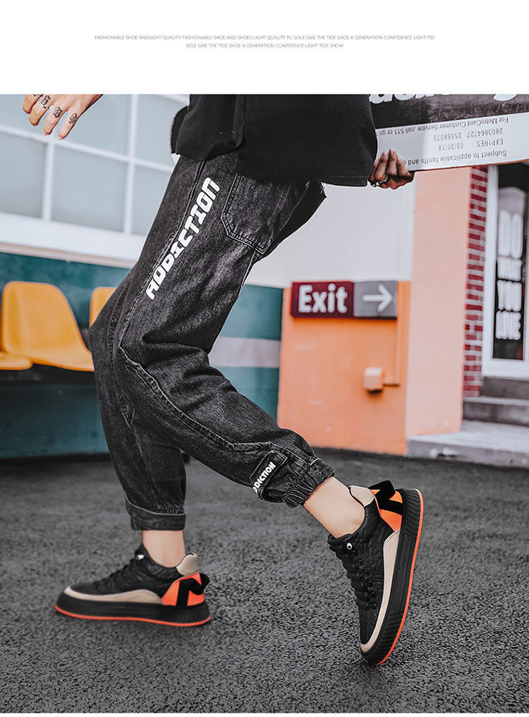 P7 Gränsöverskridande Sneakers med tjocka sulor Herr 2023 Vår Ny Hot Style Koreansk version Trendiga Studenter Matchande lätta sportskor_voghion.com