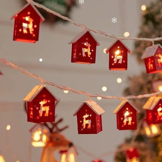 In Stock Christmas Small LED String Hotel Room Horizontal Wooden House Atmosphere Decorative Lights_voghion.com