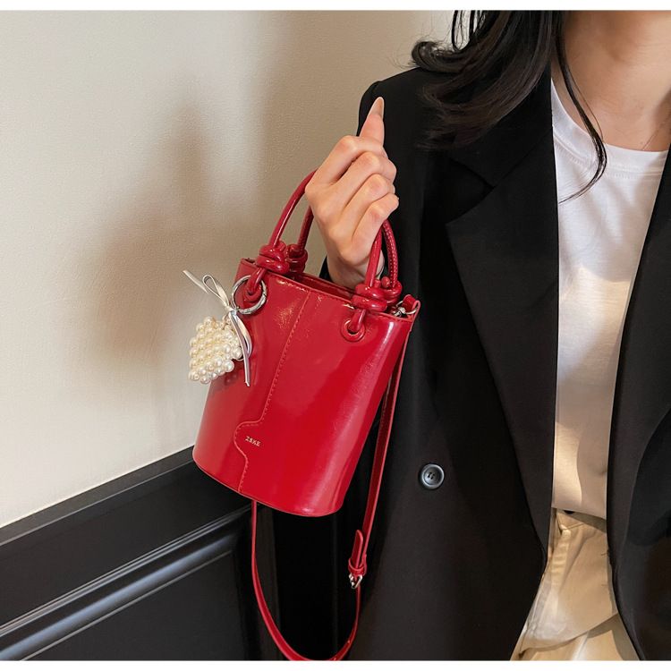 Women's Bucket Bag Stylish Silver Spice Single Shoulder Crossbody Bag With Retro Texture Carrying Bucket Bag_voghion.com