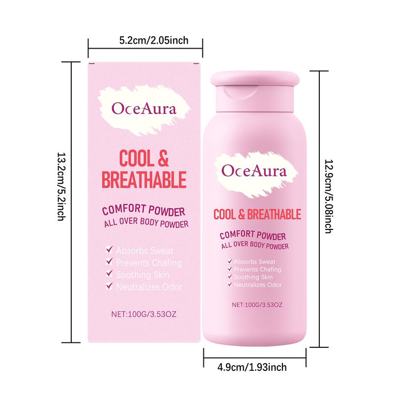 OceAura Large Capacity Body Powder Skin Dry Refreshing Care Family General Cool Non-sticky_voghion.com