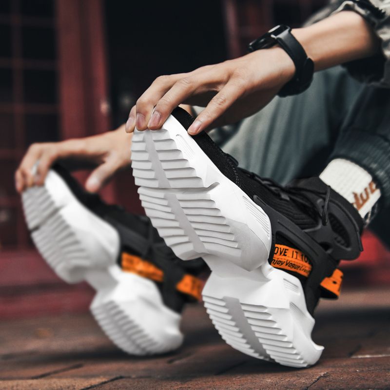 Atmungsaktive Joggingschuhe aus Mesh für Herren, übergroße Wanderschuhe, Herrenschuhe, High-Top-Socken-Sneakers, trendige Hip-Hop-Sportschuhe für Herren_voghion.com