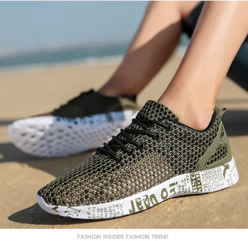 Aqua Breathable Trekking Beach Hot Quick Drying Outdoor Fishing Wading Shoes Water Sneakers Men Lace Up_voghion.com