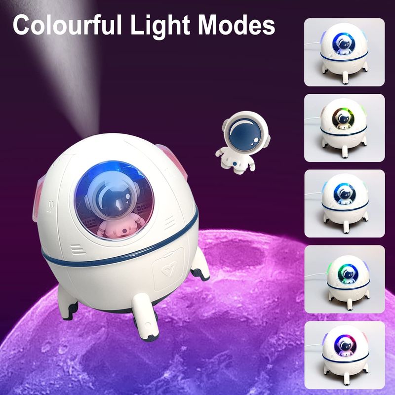 1PC Astronauta Umidificatore d'aria 220ml Elettrico Ultrasuoni Aroma Diffusore di oli essenziali Luce LED colorata USB Nebulizzatore YSXX_voghion.com
