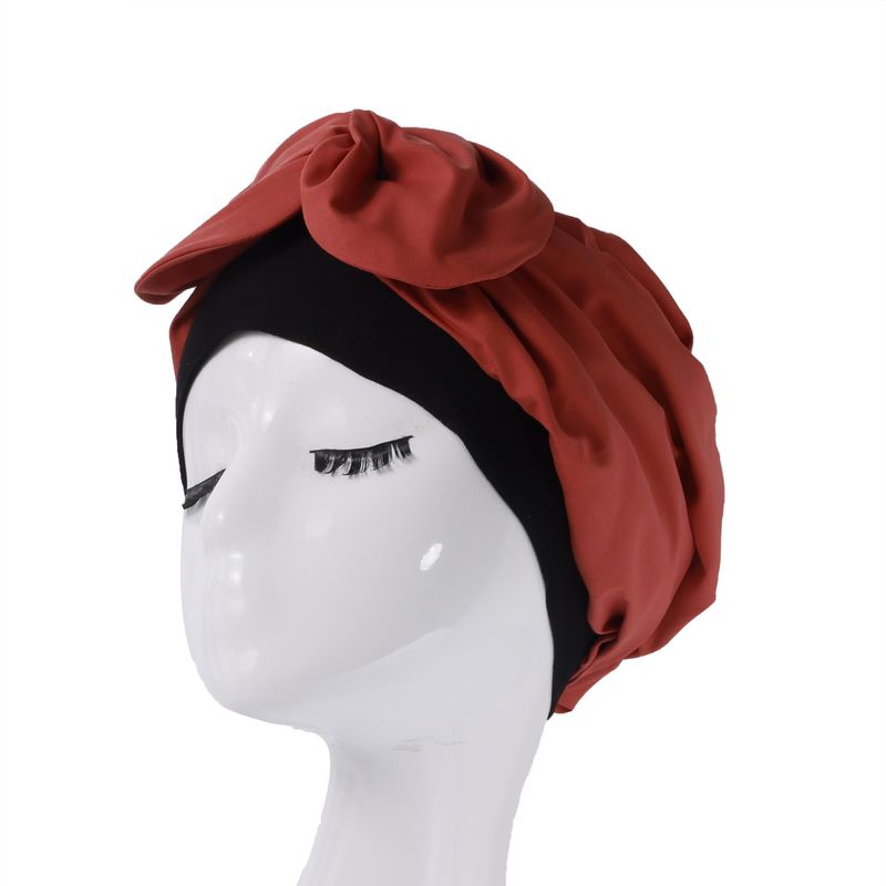 1 Solid Color Multi Color Women's New Cross Headscarf Hat Fashion Head Cap French Retro Headscarf With Multiple Straps_voghion.com