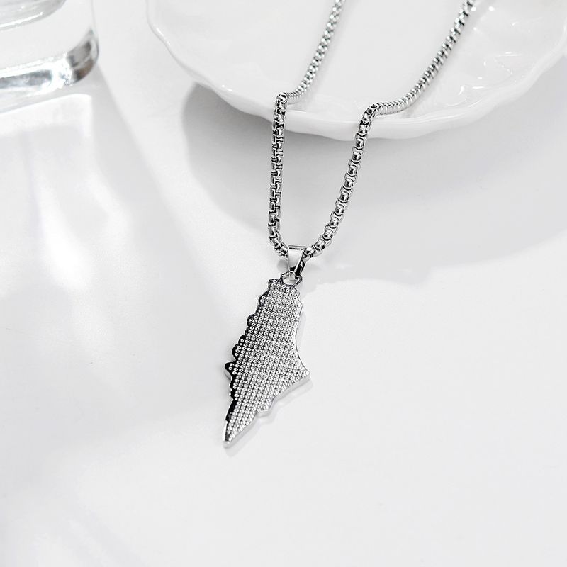 Palestine letters Palestine map flag keychain pendant decoration metal pendant accessories factory direct supply_voghion.com