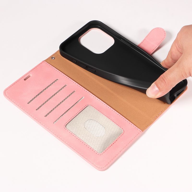 Gilt für iPhone 16 Handyhülle, Epple 14 Handy-Lederhülle, Diebstahlschutzbürste, Samsung S24 Flip Case, Xiaomi_voghion.com