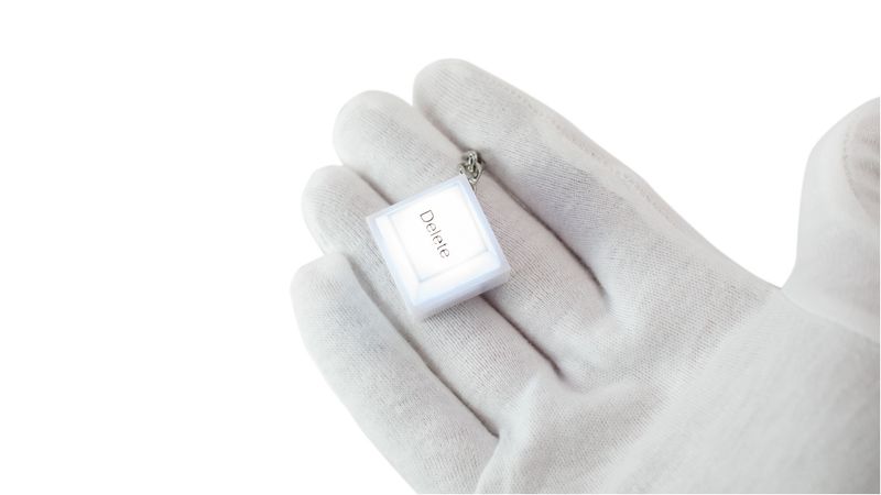 Delete Keyboard with Stainless Ring Keychain with Modern LED Effects_voghion.com