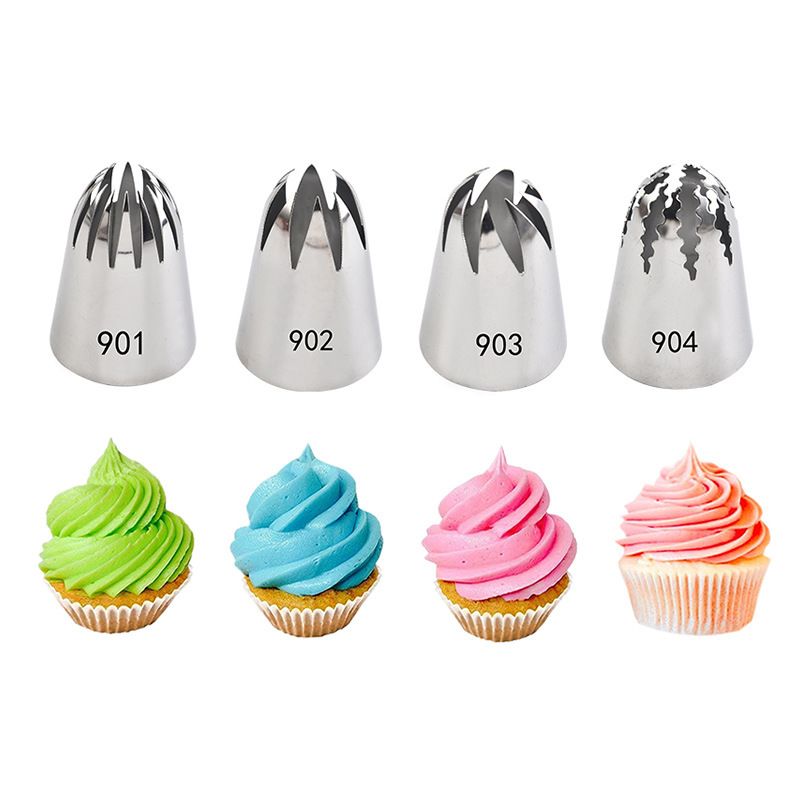 Stainless Steel Cake Nozzle Set - Extra Large Seamless, Korean Cream Decorating, EU Baking Tools Professional_voghion.com