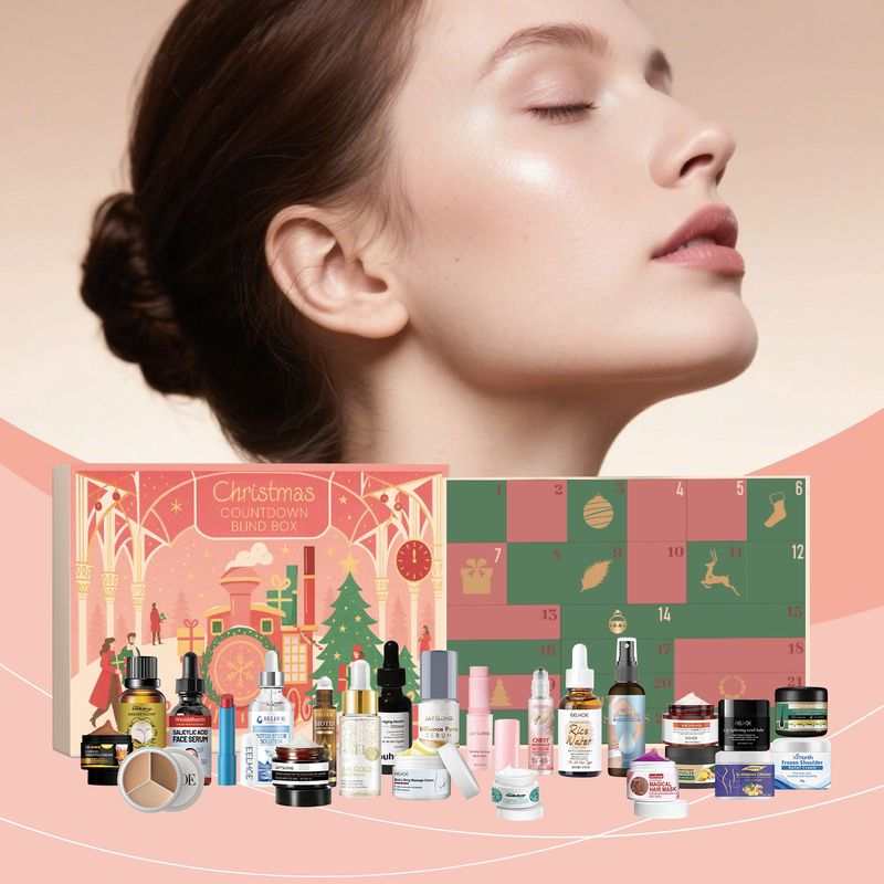 Feuchtigkeitsspendendes Hautpflege-Make-up, mehrere Kombinationen, Überraschungs-Weihnachts-Schönheits-Geschenkbox_voghion.com