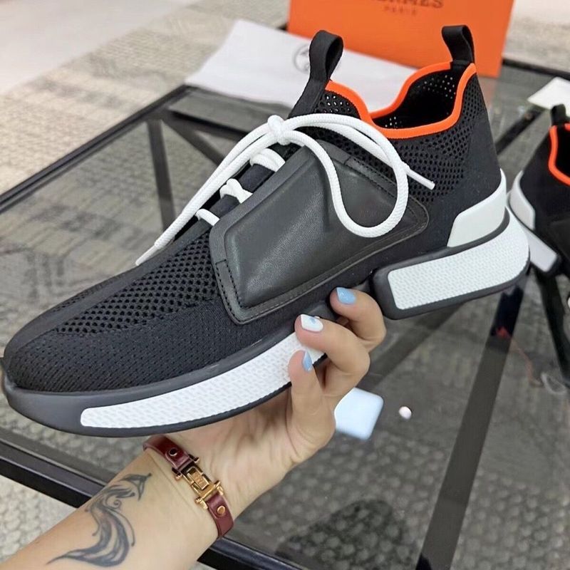 New Style Men's Fashion Sports Casual Cushioning Lightweight Breathable Trendy Versatile Knit Patchwork Trend Shoes_voghion.com