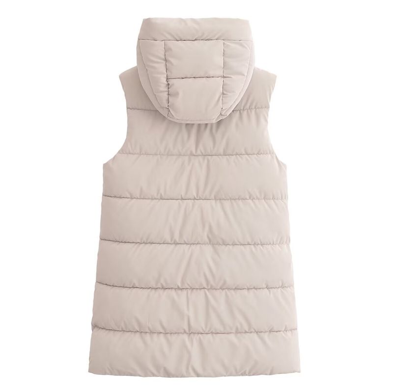 Giacca gilet lunga in cotone per abbigliamento donna autunno e inverno 2024 nuova moda_voghion.com