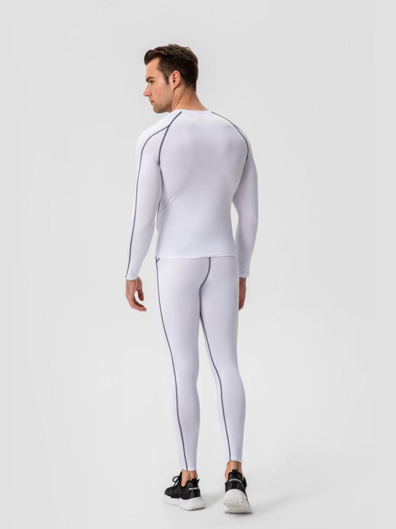Men's Big & Tall Compression Workout Set, Quick-Dry Moisture Wicking Athletic Suit For Gym Training_voghion.com