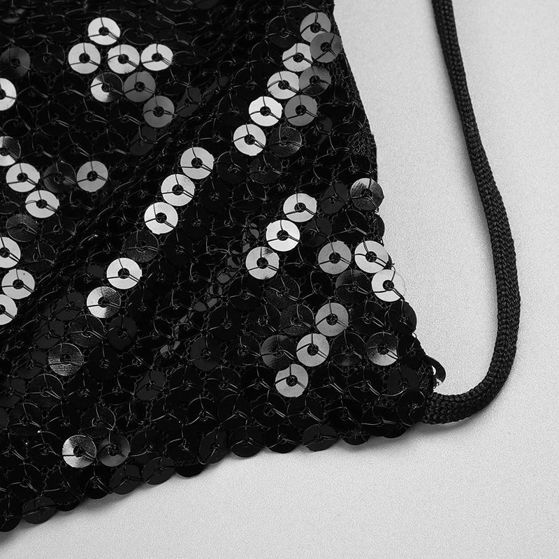 Women's Clothing High End New Nightclub Hollow Halter Backless Beaded Long Women's Dress_voghion.com