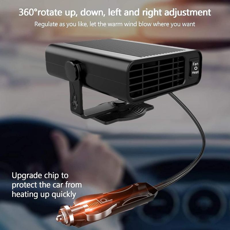 Fare riferimento alla descrizione Riscaldatori per auto per veicoli 2 in 1 Raffreddatore e riscaldatore antiappannamento anteriore Asciugatrice automatica Parabrezza_voghion.com