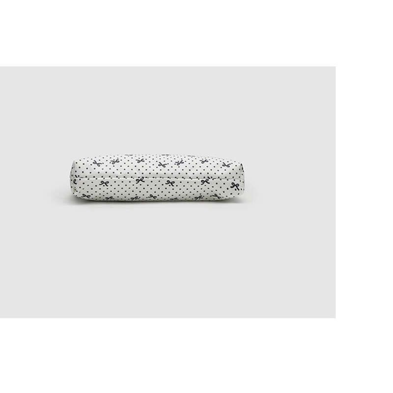 Borsa in tela a pois con fiocco coreano, borsa a mano con coulisse e plissettatura per ragazze dolci_voghion.com