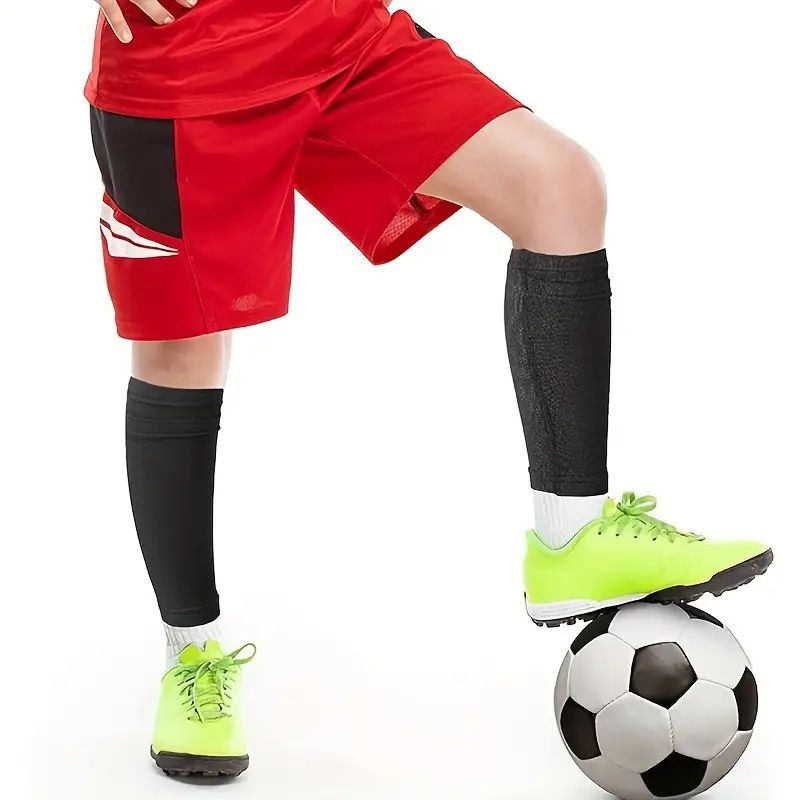 Espinilleras de fútbol con calcetines y inserto de EVA de doble capa para entrenamiento deportivo infantil. Protección de pantorrillas._voghion.com