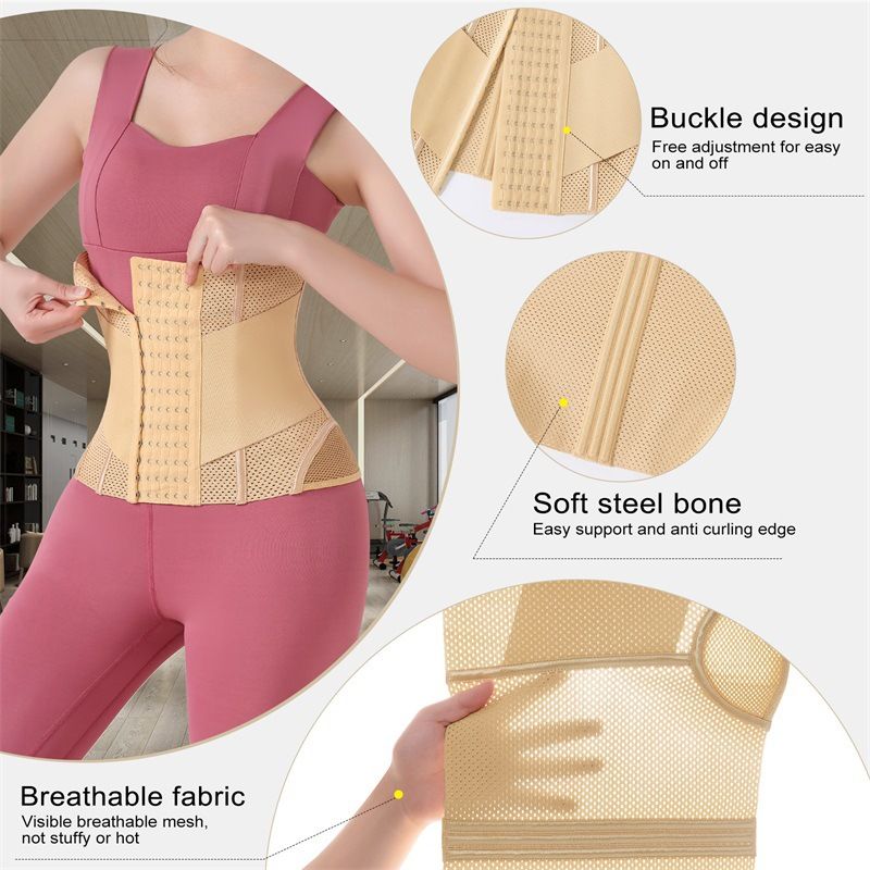 VoleFox Waist Trainer For Women High Waist Shaper Belt Strong Back Support Slimming Yoga Belt Large Size_voghion.com