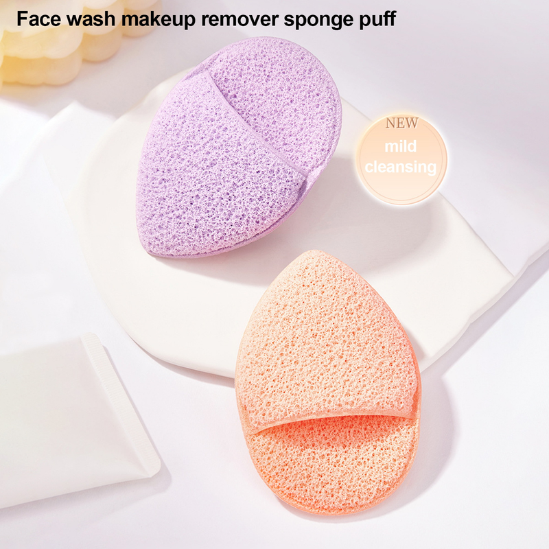 Feuchtigkeitsspendender Reinigungsschwamm. Weiches, wassertropfenförmiges Design, Gesichtswaschschlamm, Masque Puff für müheloses Entfernen von Make-up_voghion.com