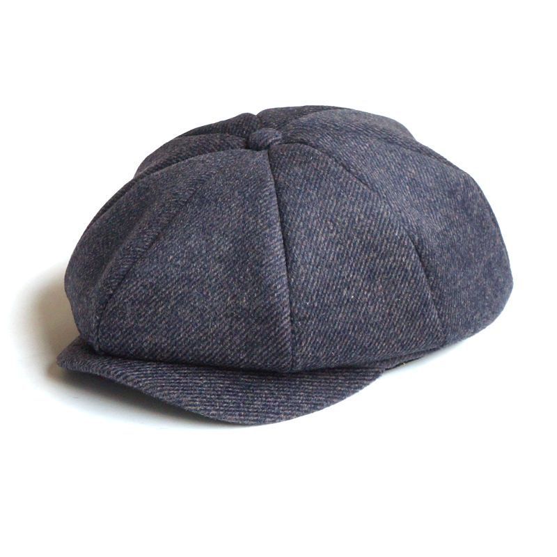 Heißer Verkauf Mode Wollmützen Fischgrätenmuster Frauen Gatsby Retro Britische Maler Hut Fahrer Flache Feste Farben Kappe für Männer Baskenmütze_voghion.com