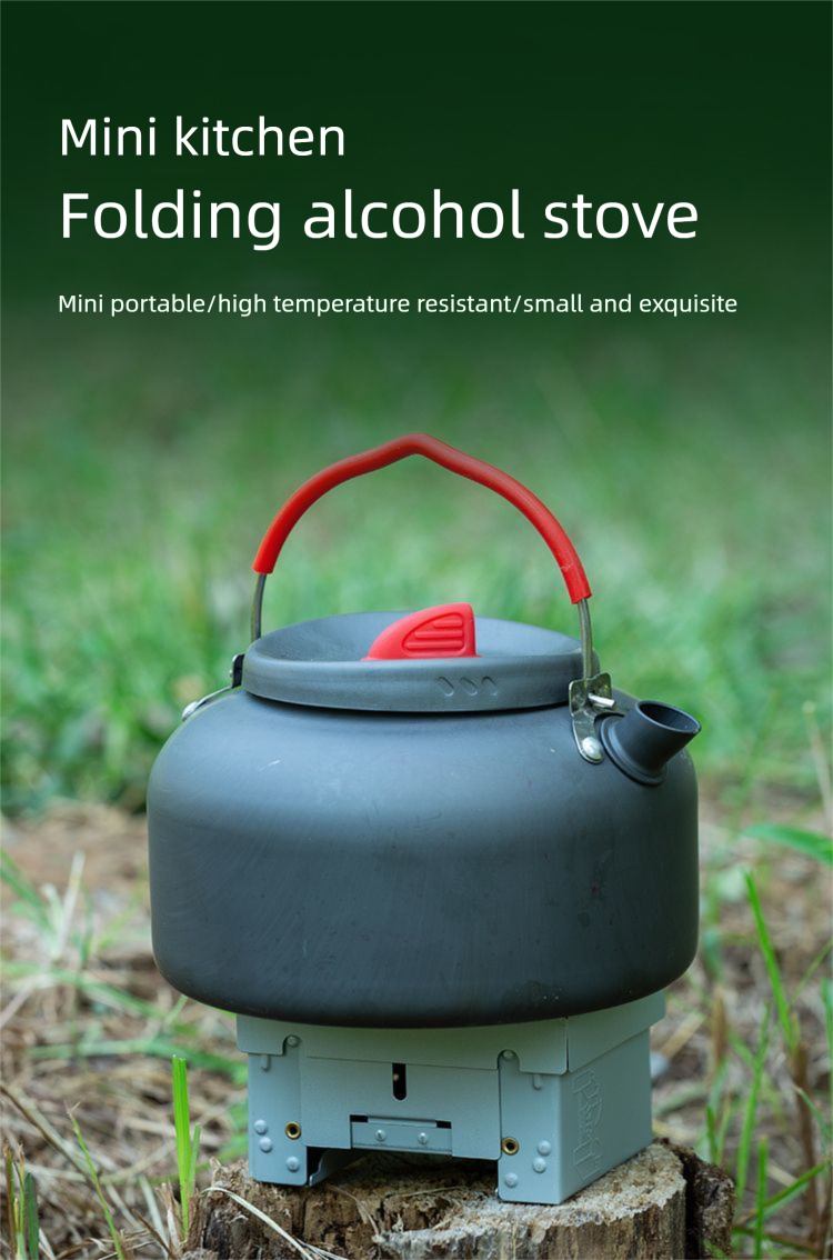 Stufa pieghevole portatile in stile tedesco per esterni, piccola isola, ad alcol solido_voghion.com