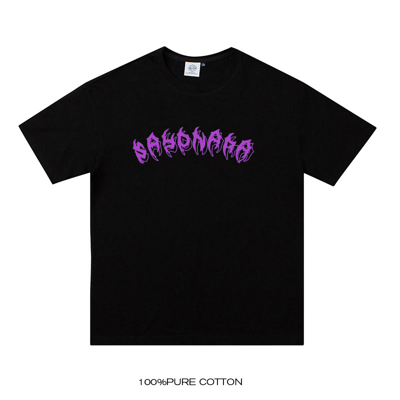 Unisex overdimensjonert t-skjorte - Hiphop-skjorte med droppskulder | Bomullstopp med femkvart ermer_voghion.com