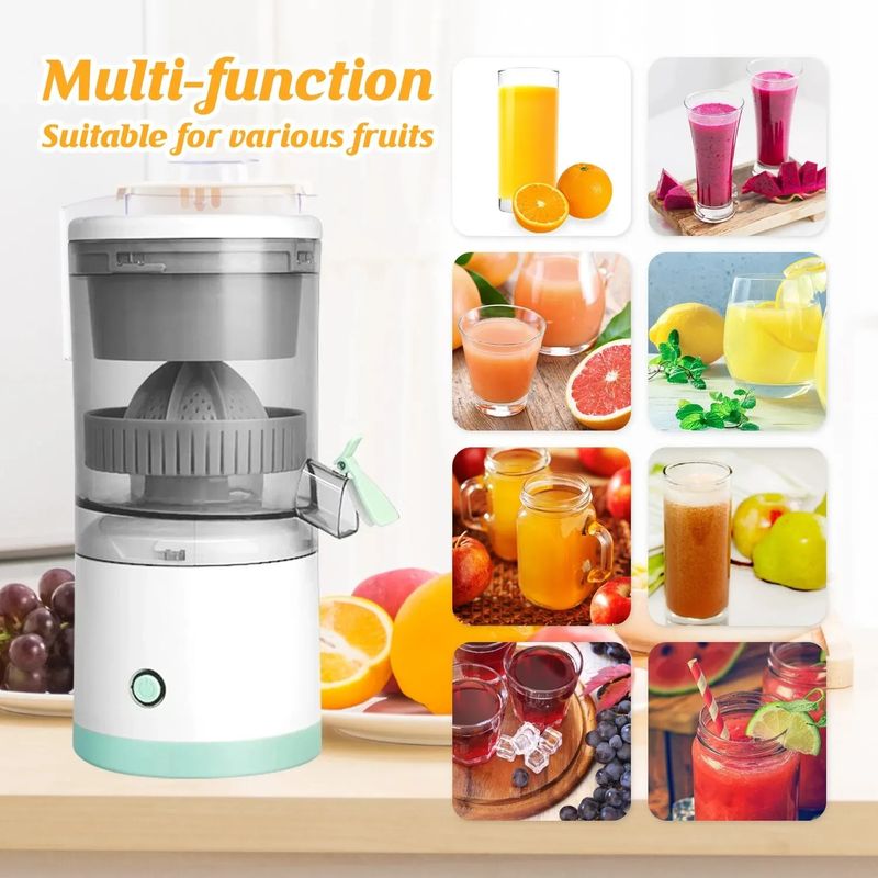 Portable Electric Juicer Wireless Orange Juicer USB Rechargeable Lemon Squeezer Electric Slow Juicers Household Kitchen Tools_voghion.com