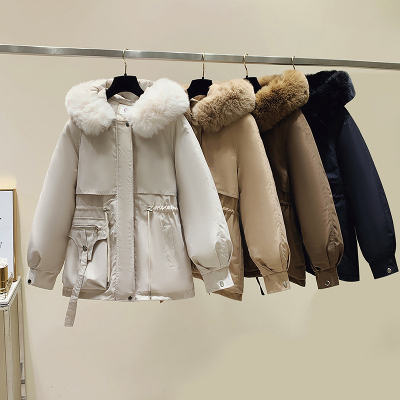 Giacca invernale da donna Giacca tutto in uno alla moda e versatile, con pelliccia spessa e velluto_voghion.com