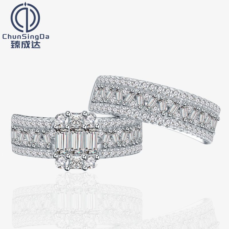 Zhenchengda Inlaid Cubic Zirconia Set Personality Niche Ins Style Ring For Women Non-Fading Silver Jewelry_voghion.com