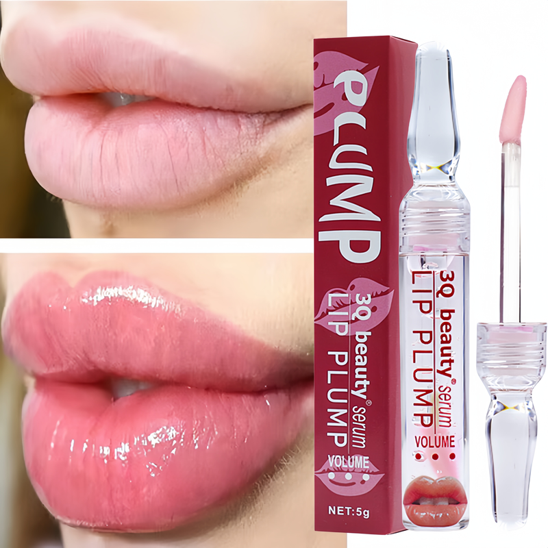 Suero de brillo labial voluminizador instantáneo con aceite realzador y potenciador extremo que nutre y humecta los labios de forma sexy y antiarrugas. El más popular de 2024_voghion.com