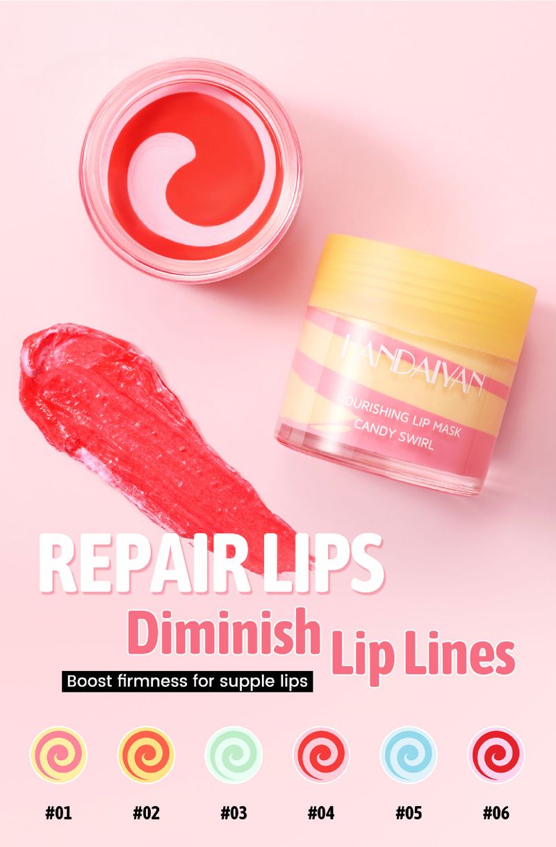 HANDAIYAN 6 - Color Spiral Lip Mask - Moisturizing, Fading Lip Lines & Preventing Dryness And Cracking_voghion.com