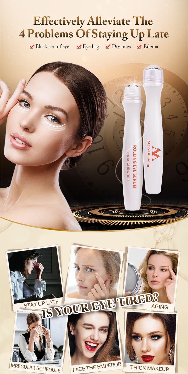 Anti-aging Eye Cream Anti-puffiness Remove Wrinkles Skin Care Gold Activating Dark Circle Anti-aging Face Serum Moisturizing_voghion.com