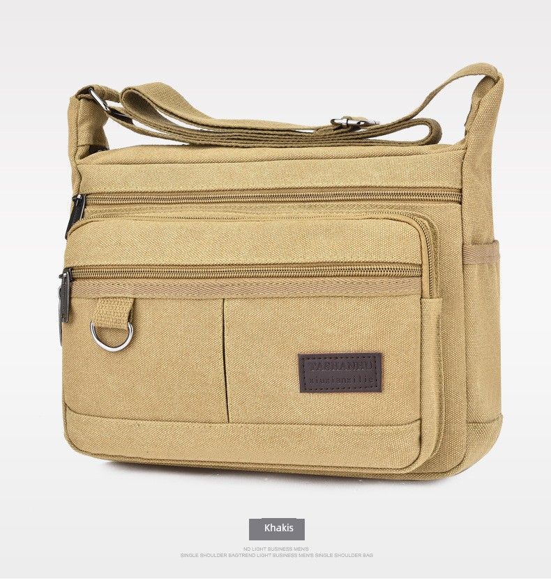Men's Outdoor Large Capacity Shoulder Canvas Bag_voghion.com