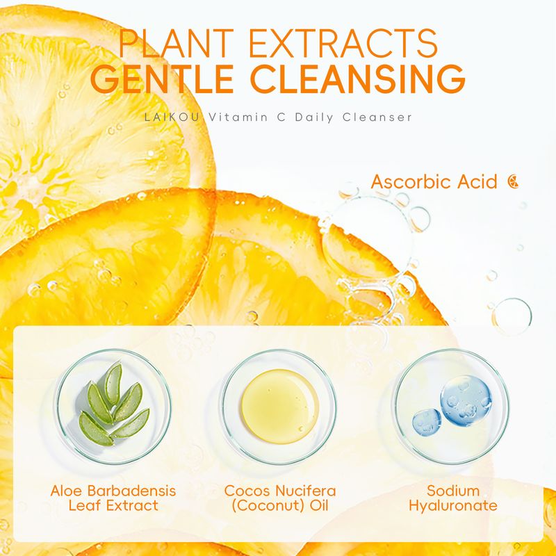 Scrub e trattamenti per il corpo LAIKOU Detergente viso alla vitamina C 50 g (versione) Detergente idratante e nutriente per pori fini_voghion.com