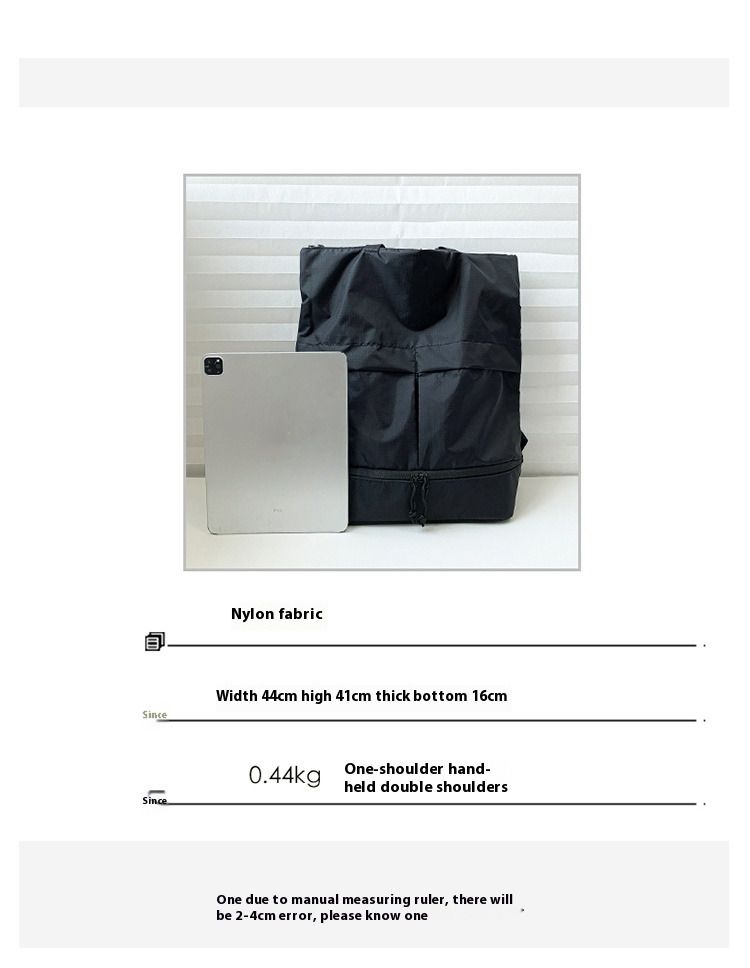 Zaino per uomini e donne Borse da trasporto per pendolari Borsa a spalla singola tinta unita Zaino in nylon antispruzzo di grande capacità Alla moda_voghion.com