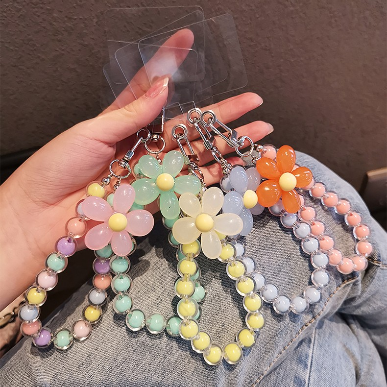 Macaron Color Mobile Phone Lanyard Wrist Strap Women's Hand-held Chain Short Anti-lost Cell Phone Case Cute Lanyard Key Pendant_voghion.com