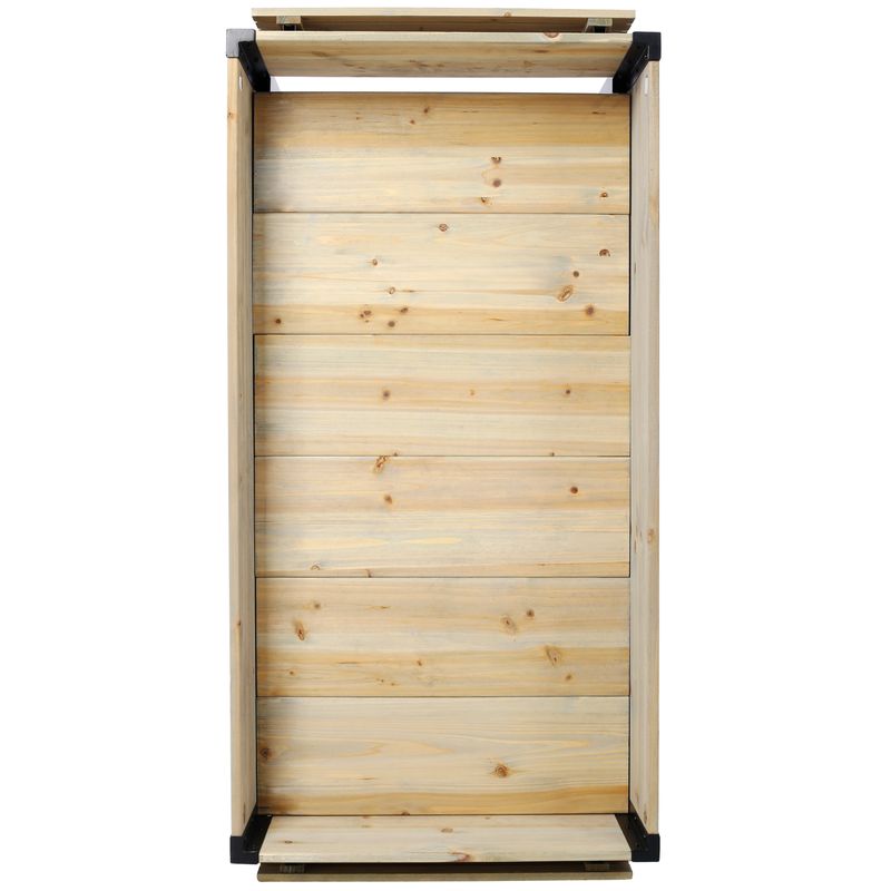 Raised Garden Bed, Metal Leg Wood Planter Boxes With Folding Storage Shelf,Elevated Planter Box For Growing Fresh Herbs, Vegetables, Flowers Great For Outdoor Patio, Deck, Balcony_voghion.com