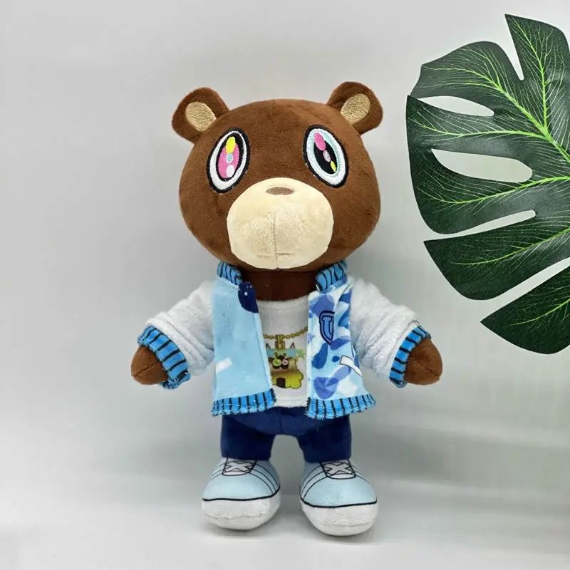 26 εκ. Kanye αρκουδάκι βελούδινα παιχνίδια Χαριτωμένα μαλακά γεμιστά κινούμενα σχέδια Κούκλες διακόσμησης σπιτιού για χριστουγεννιάτικο δώρο γενεθλίων_voghion.com