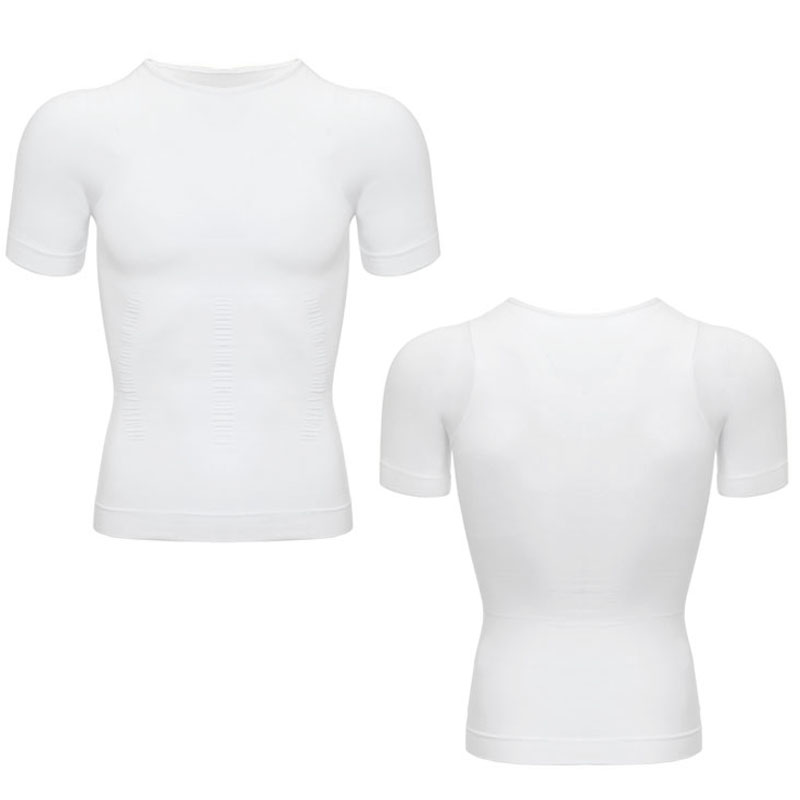 Shaper-compressieshirts voor heren Taille verminderen ondergoed Bodyshaper COMFREE Tummy Control Fiess bodysuit tanktops_voghion.com