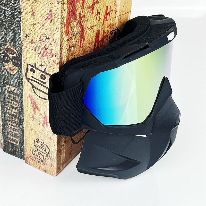NAFEIB Motorradbrille für Männer und Frauen – Winddichte Reitmaske mit austauschbaren Gläsern_voghion.com