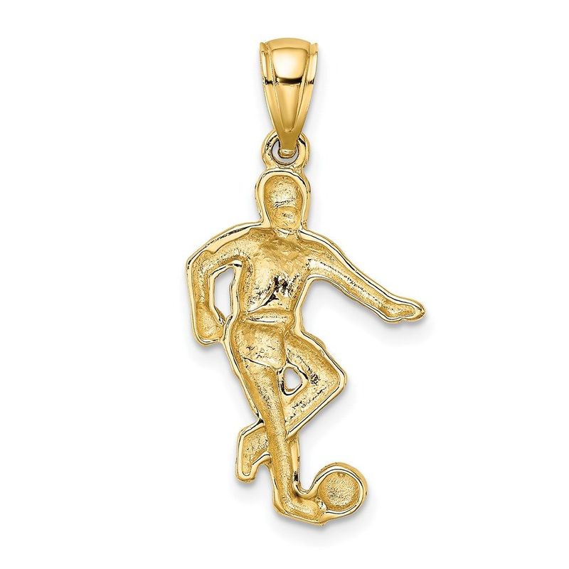 14K Boy Soccer Player Running With Ball Charm_voghion.com