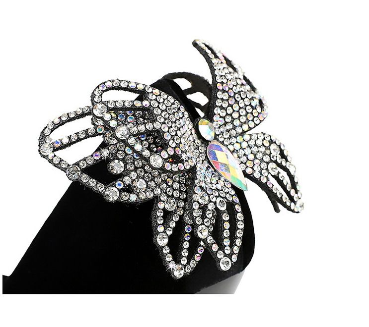 3739-H62M Koreanische Mode Vielseitig Wasser Diamant Bogen Elegant Flach Mund Dünne Ultra High Heels Einzelnen Schuhe_voghion.com
