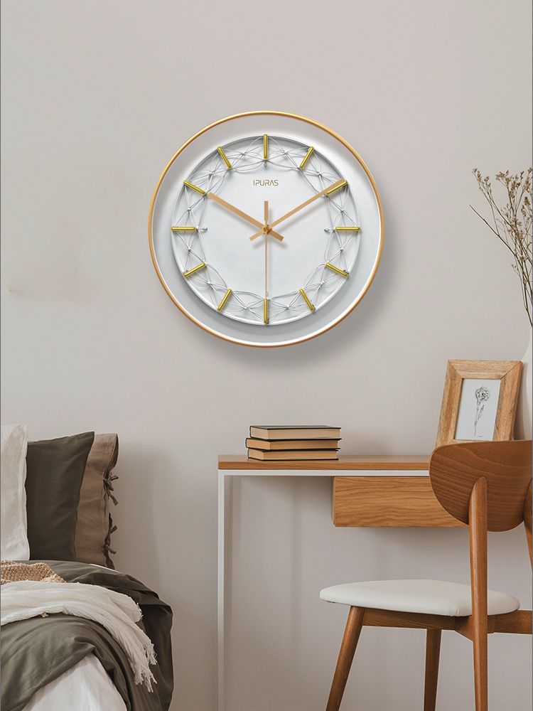 Eupula 7048 Nordic Fashion Light Luxury Living Room Creative Wall Watch Silent Quartz Home Clock_voghion.com