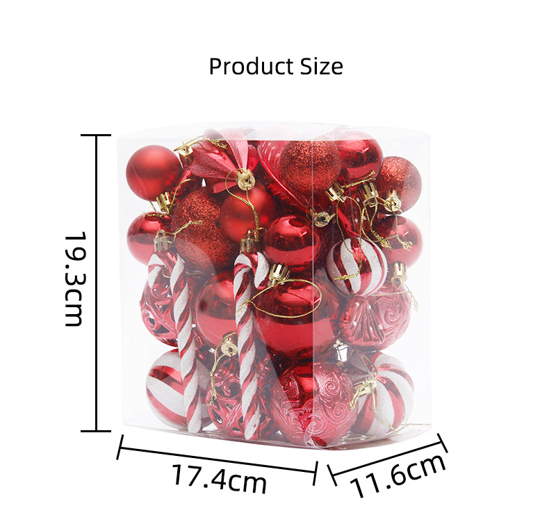 Pallina di Natale stampella caramella frutta appuntita dipinta set albero di Natale ciondolo accessori Natale Capodanno decorazioni_voghion.com