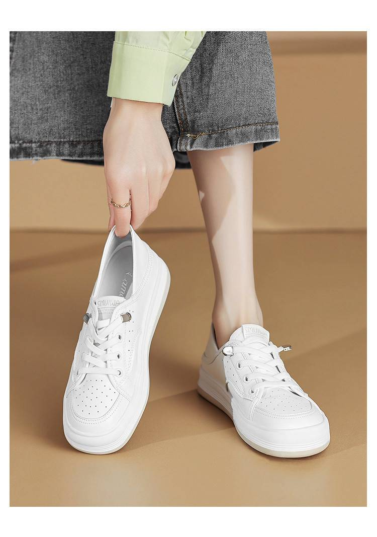 cameido Women's 2024 two-way wear flat white shoes, lace-up casual shoes with low heels and a style similar to flat shoes_voghion.com
