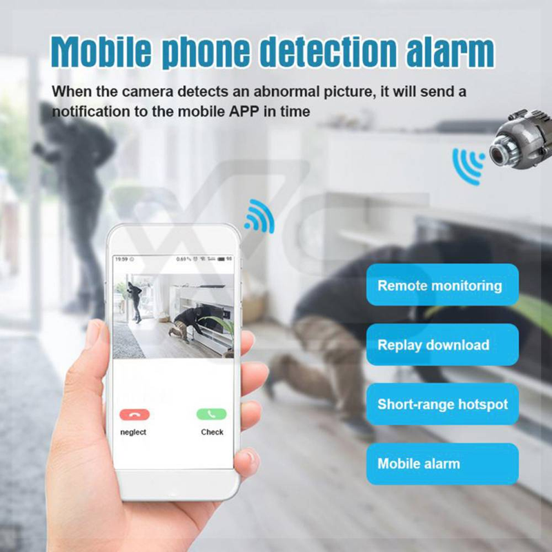 1080P HD Mini Camera WiFi Home Monitor Indoor Safety Security Surveillance Night Vision_voghion.com